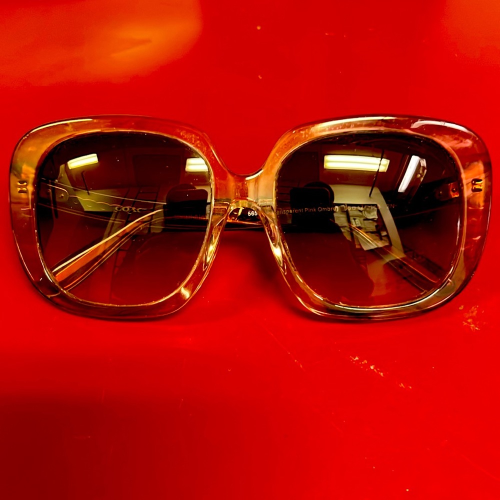 Women’s Coach brand sunglasses (Transparent Pink Ombré)